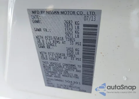 2014 Infiniti Qx60 from USA, damaged, VIN 5N1AL0MN8EC504301